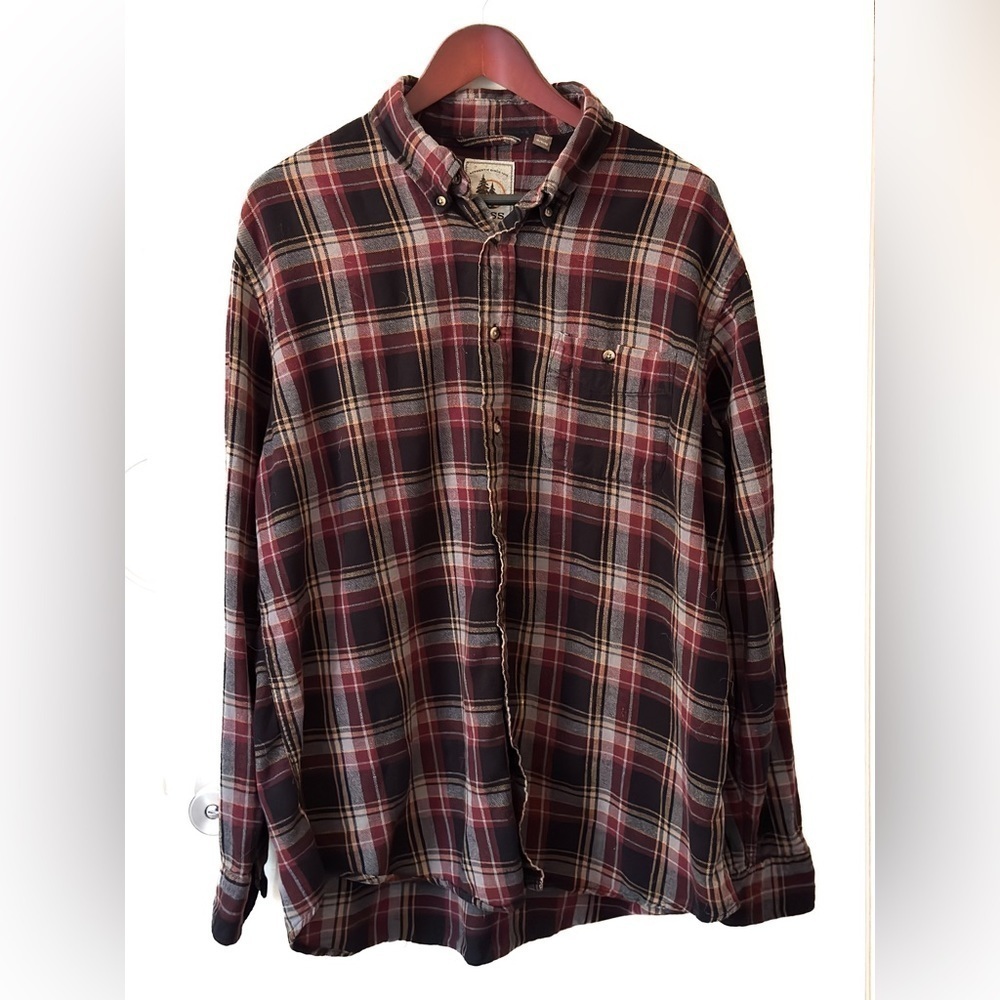 Bass Shop Striped Plaid Shirt